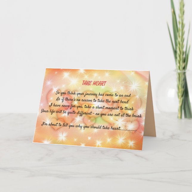 Take Heart Inspirational Card (Front)