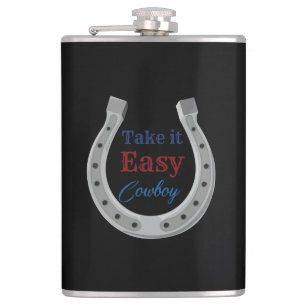 Take it easy Cowboy Hip Flask