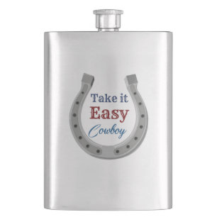 Take it easy Cowboy Hip Flask