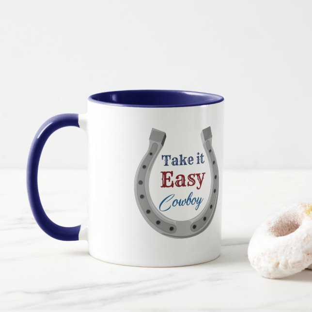 Take it easy Cowboy Mug (With Donut)