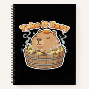 Take It Easy Cute Capybara   Funny Kawaii Animal  Notebook