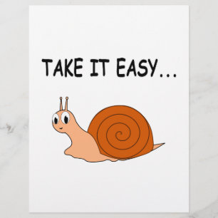 Take It Easy Cute Cartoon Snail