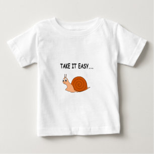 Take It Easy Cute Cartoon Snail Baby T-Shirt
