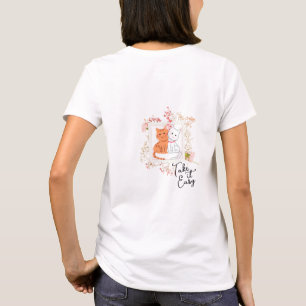 Take it Easy -Cute Cats Aesthetic T-Shirt