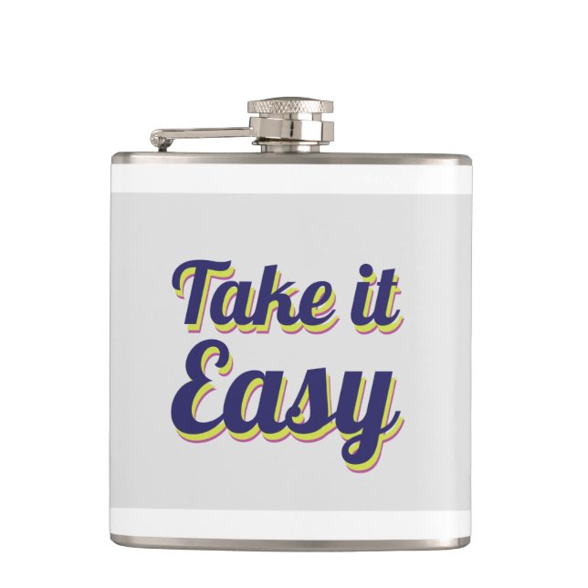 Take it easy hip flask (Front)