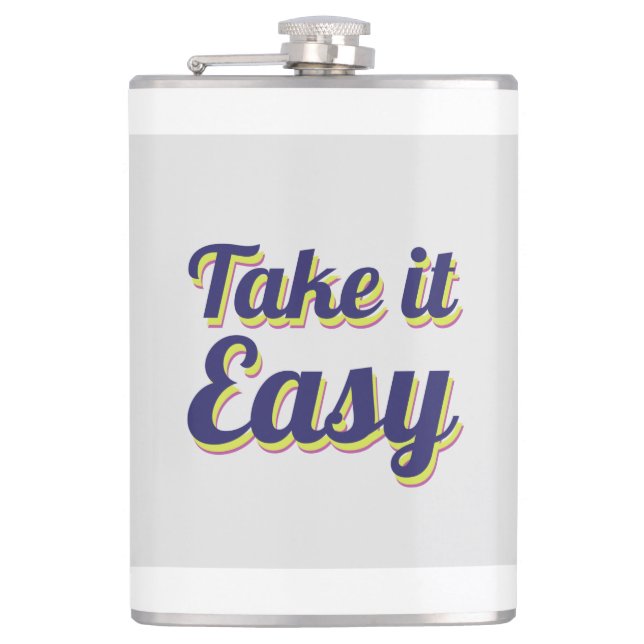 Take it easy hip flask (Front)