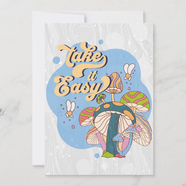 Take It Easy - Hippie Life Holiday Card (Front)