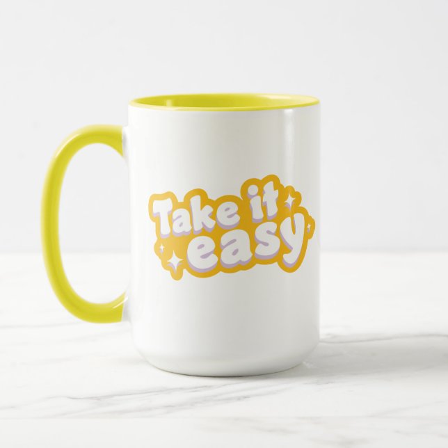Take It Easy Mug – Positive Energy Design (Left)
