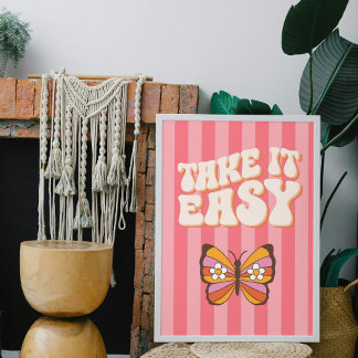 Take It Easy - Relaxed Typography Poster