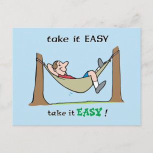 Take It Easy ~ Relaxing In A Hammock Postcard