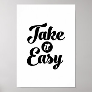 Take It Easy – Retro Lettering Art Poster