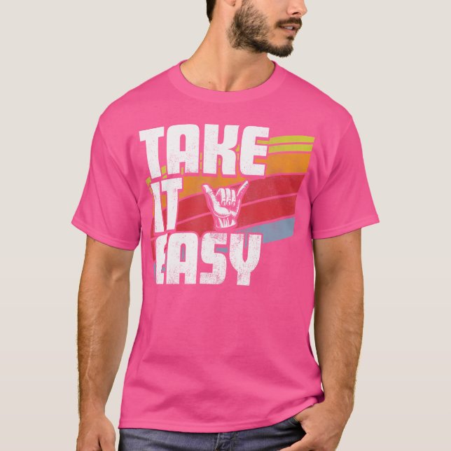 Take It Easy Retro Outdoors Camping Hiking Men Wom T-Shirt (Front)