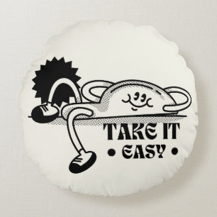 take it easy tote Bags Round Cushion
