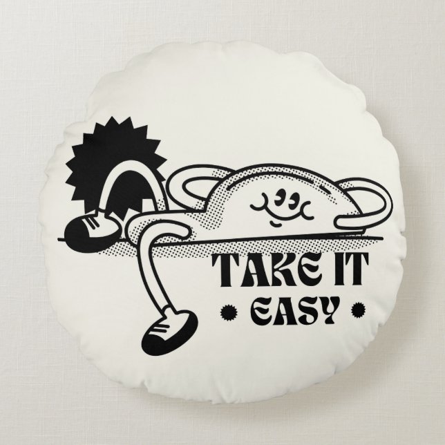 take it easy tote Bags  Round Cushion (Front)
