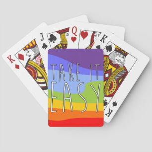 TAKE IT EASY + your background Playing Cards