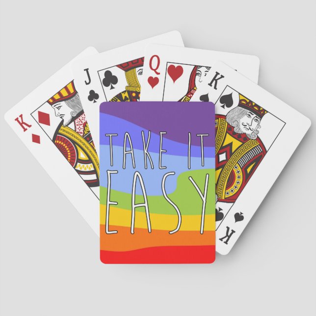 TAKE IT EASY + your background Playing Cards (Back)