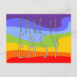 TAKE IT EASY + your background Postcard