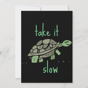 Take it Slow Cute Turtle Motivational Cute Gift Thank You Card