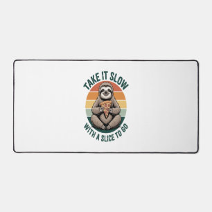 Take It Slow with a Slice to Go Desk Mat