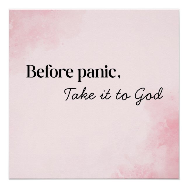 Take it to God christian typography  Poster (Front)