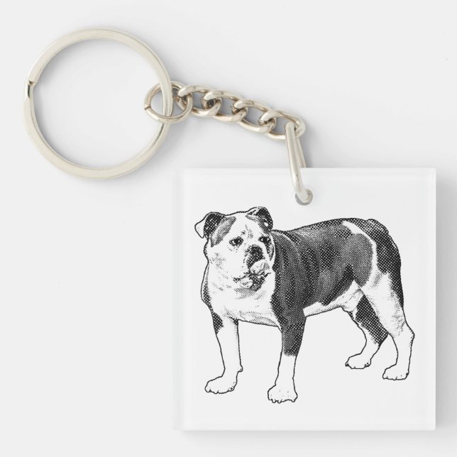 Take Joy, Artful Pup Charm Key Ring (Front)