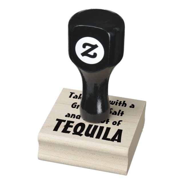 Take Life With a Grain of Salt & A Shot of TEQUILA Rubber Stamp (Stamp)