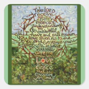 Take Lord, Receive Catholic Prayer Sticker