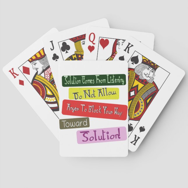 Take Loved-Once Relationship Towards Solution! Buy Playing Cards (Back)