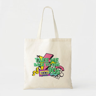 Take Me Back 90s Colour Pop Art Tote Bag
