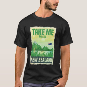 Take Me Back to New Zealand Mountain Fern Scene T-Shirt