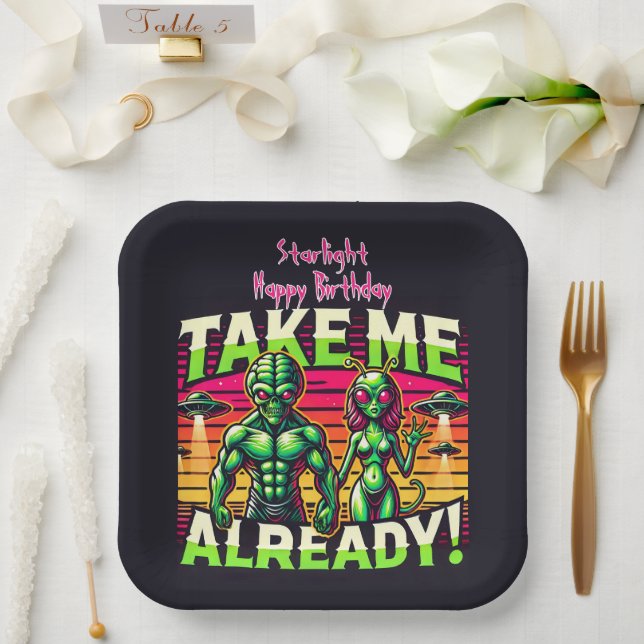 Take Me Beyond the Stars! Paper Plate (Wedding)