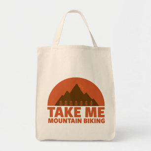 Take Me Mountain Biking Tote Bag