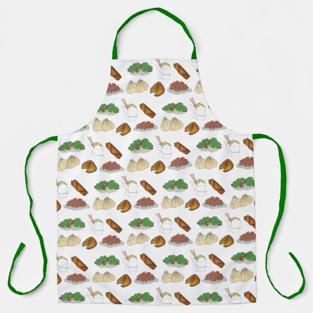 Take Me Out Chinese Food Takeout Takeaway Dishes Apron (Front)
