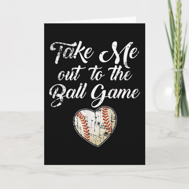 Take Me Out To The Ball Game Baseball Mom Sister Card (Front)