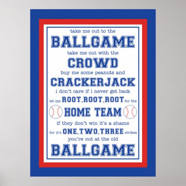 Take Me Out to the Ballgame, Baseball  Poster (Front)