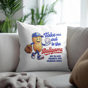Take Me Out To The Ballgame Funny Baseball Cushion