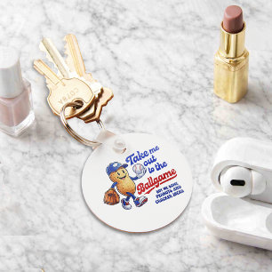Take Me Out To The Ballgame Funny Baseball Key Ring