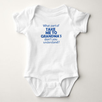Take Me to Grandma's baby bodysuit