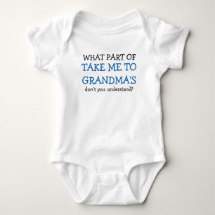 Take Me to Grandma's bestselling baby bodysuit