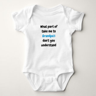 "Take me to Grandpa's" Baby Bodysuit