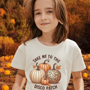 Take me to the Disco Patch watercolor fall kids T-Shirt