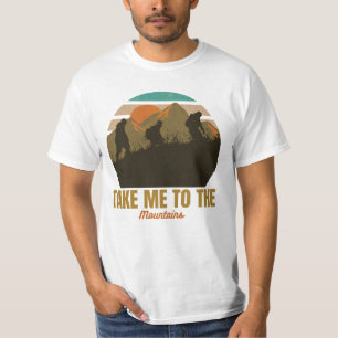 "Take Me To The Mountains" Retro Hiking Silhouette T-Shirt