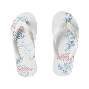 Take me to the sea kid's flip flops