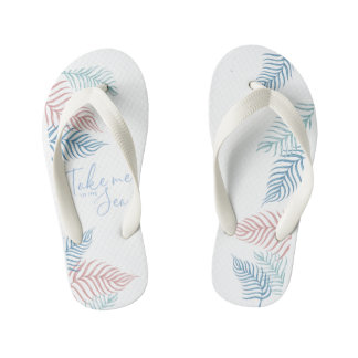 Take me to the sea kid's flip flops
