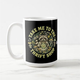 Take Me To The Thrift Shop Vintage Racoon Cottage Coffee Mug