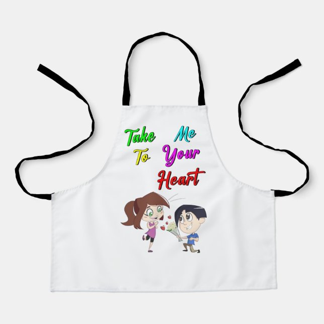 Take Me To Your Heart valentines Apron (Front)