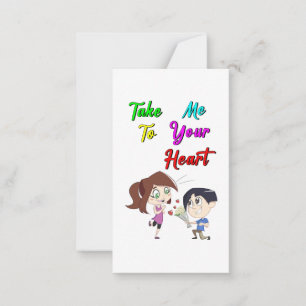 Take Me To Your Heart valentines Card