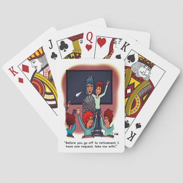 Take Me With Retirement Playing Cards (Back)