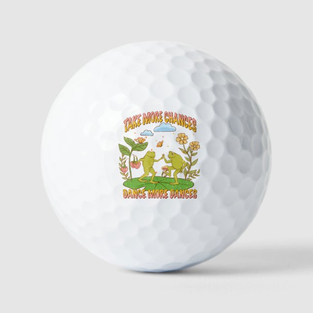 Take More Chances, Dance More Dances Golf Balls (Front)