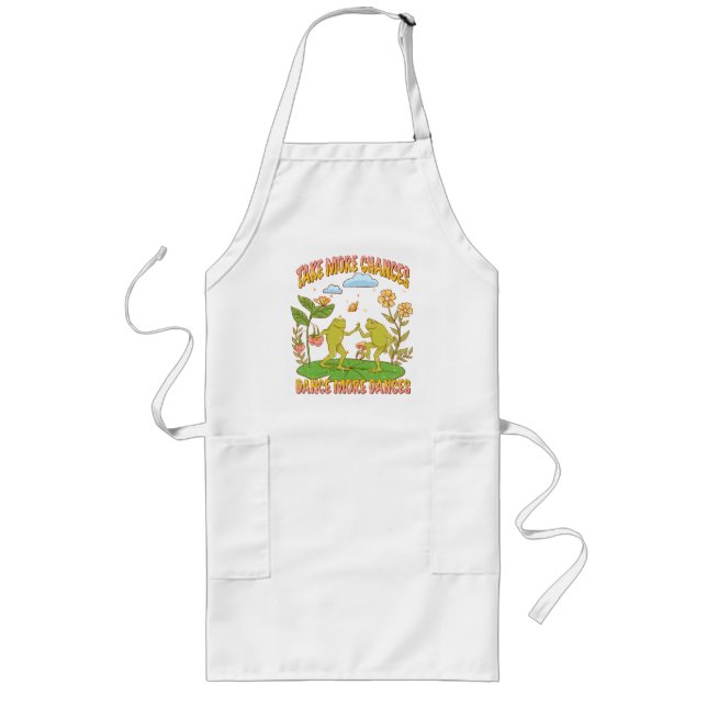 Take More Chances, Dance More Dances Long Apron (Front)